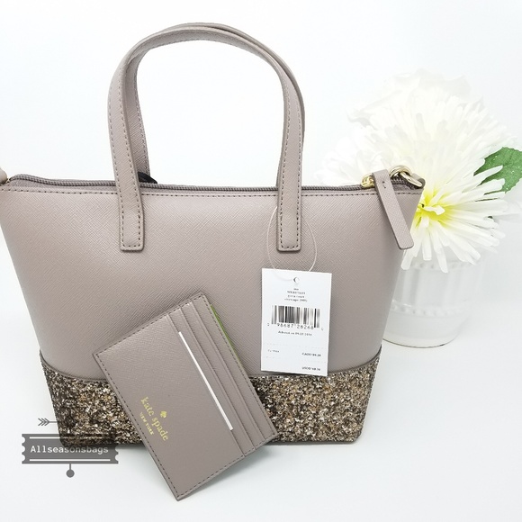 Kate spade ina greta satchel card case SET grey - Picture 3 of 8